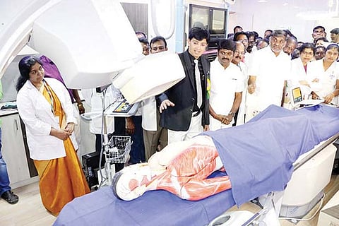 Health Secretary J Radhakrishan and Minister  C Vijaya Baskar at the inauguration in Vellore