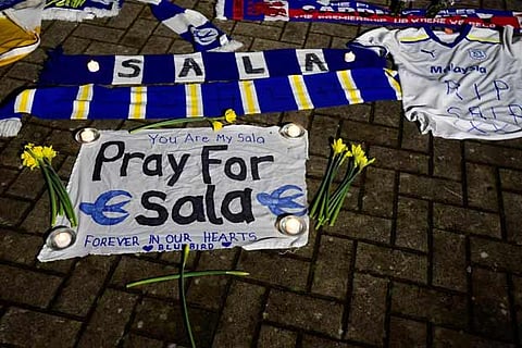 Tributes left outside Cardiff City stadium for Emiliano Sala