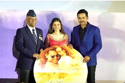 At the audio launch of Kaatru Veliyidai