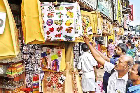 Representative image of biodegradable products at Godown Street in Chennai 