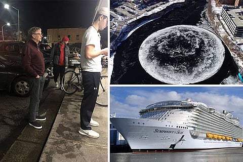 Trending in TN: 100 metre ice disc spins on Presumpscot River, Man jumps off eleventh floor to post on Instagram and Bill Gates spotted at fast food joint