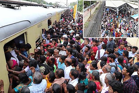Chaos in suburban section as service suspended for three hours