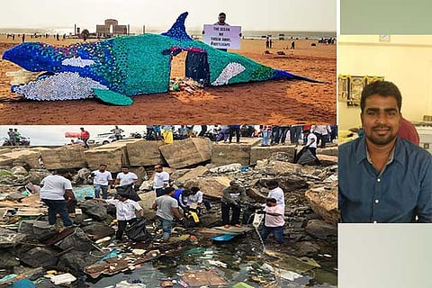 Vinoth Kuppan (right), Founder of Ocean Awareness