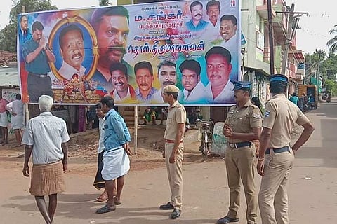 Security was beefed up in Swamimalai on Monday to keep the situation under control