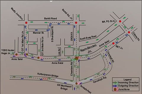 Anna Salai becomes 2-way near Nandanam