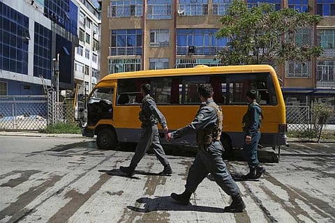 At least four killed as government bus hit in Kabul blast