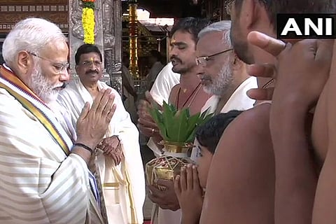 PM Modi reaches Guruvayur to offer prayers at Lord Krishna temple