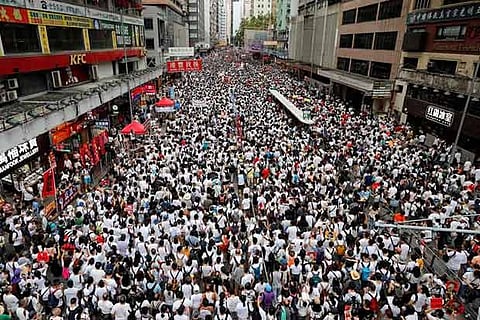 'Million march': Huge Hong Kong protest against China extradition law