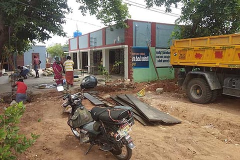 The Tiruvannamalai panchayat union primary school at Vengikkal being revamped