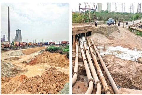 Construction of a 261-acre Coastal Employment Unit (CEU) under way along the western edges of Ennore backwater