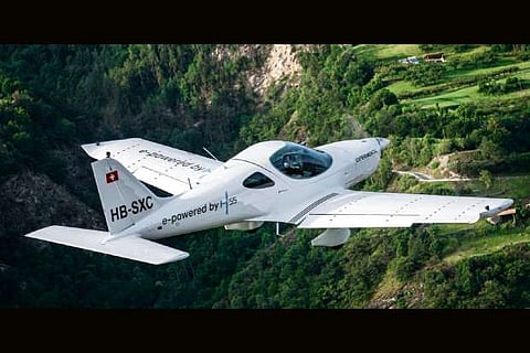 H55's fully electric airplane takes off in Switzerland