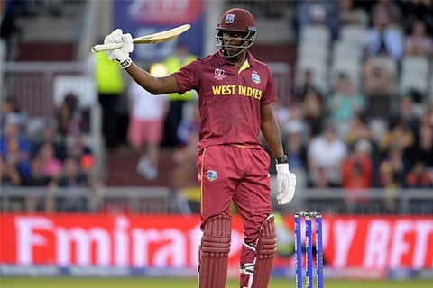 Carlos Brathwaite after scoring century