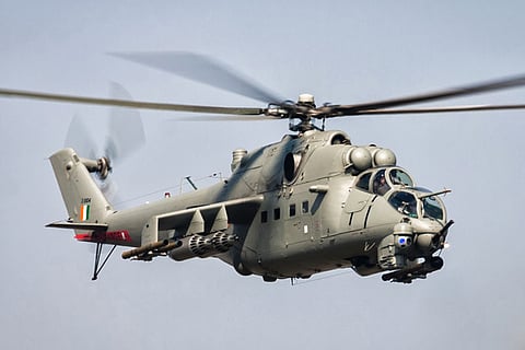 Indian Air Force's Mi-35 Hind-E Attack Helicopter (File photo)