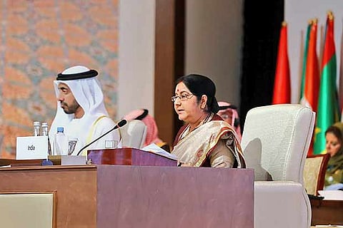 Sushma's veiled attack on Pakistan at OIC, says terror camps must go