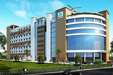 An artist?s impression of the 300-bed hospital