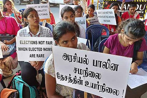 People came together in Chennai on Thursday to  ask for more representation of women in legislature
