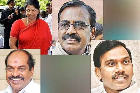 Kanimozhi; Palanimanickam; Jagatratchakan; A Raja