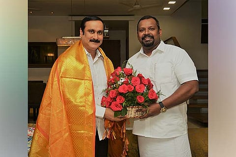 PMK?s Central Chennai candidate Sam Paul with Anbumani