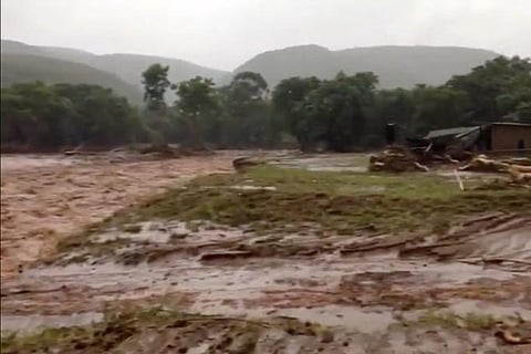 Flooding caused by Cyclone Idai is seen in Chipinge, Zimbabwe