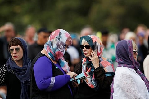 New Zealand women don headscarves to support Muslims after shootings