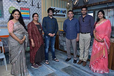 The promoters of iSprout, at the launch of the Chennai facility