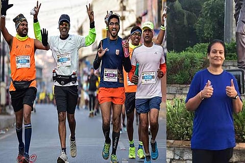 City-based runners during a recent marathon; Jaya Krishnamurthy