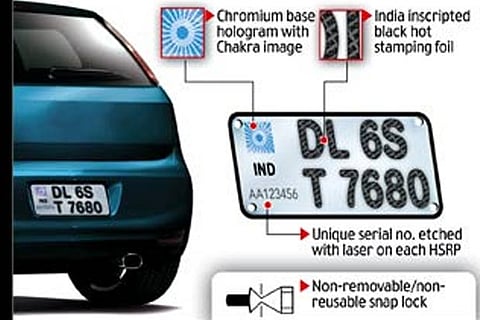 Only new vehicles with HSRP plate will be registered from May 1