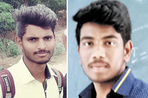 Students Shivsankar and Gokul who drowned in the lake