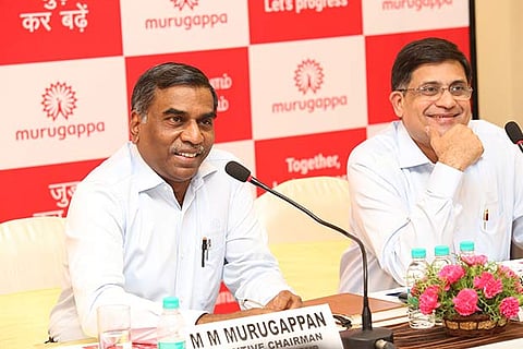 (L-R) MM Murugappan, Executive Chairman, Murugappa Group and Sridharan Rangarajan, Group CFO
