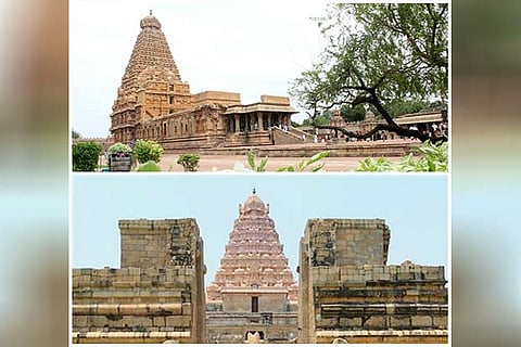 The Big Temple in Thanjavur; (below) the Sri Brihadeeswarar Temple in Gangaikonda Cholapuram