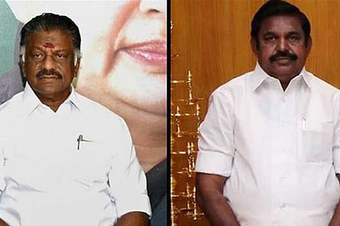 (L) Deputy CM O Panneerselvam and (R) TN CM Edappadi K Palaniswami