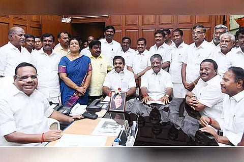 Nine AIADMK MLAs take oath in a low-key ceremony at Speaker’s office