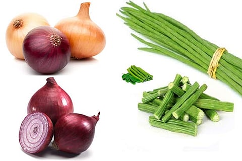 Fall in supply sends up onion, drumstick price