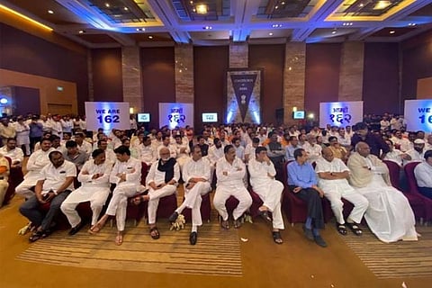 162 Sena-NCP-Congress MLAs on unprecedented public parade