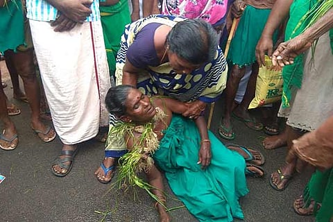 Natchiyammal who fainted during Friday?s protest