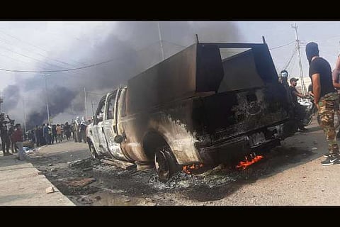 Protesters burn tires in southern Iraq in renewed anti-government rage