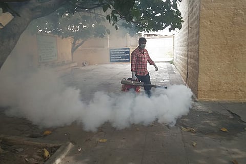 Fogging operations being carried out in Tirupur to combat the rise in dengue cases (File photo)