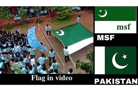 Did Kerala students carry Pakistan flag during student campaign?