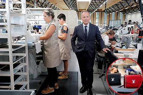 Louis Vuitton CEO Michael Burke at the launch of a new garment factory in France
