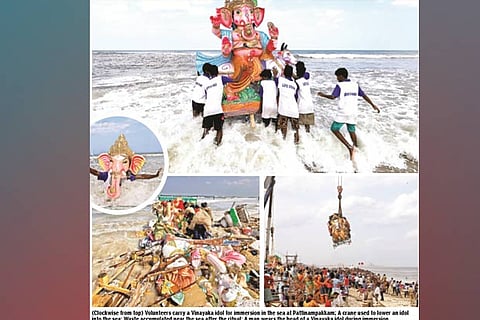 Procession peaceful, 2,237 idols immersed