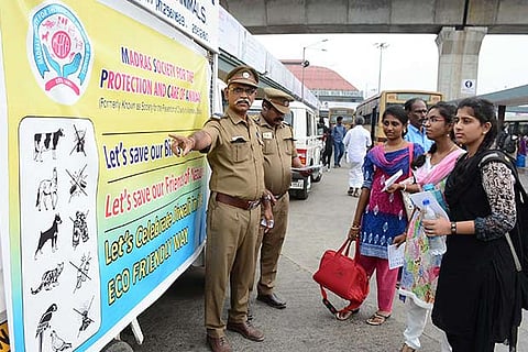 SPCA staffers during an awareness programme
