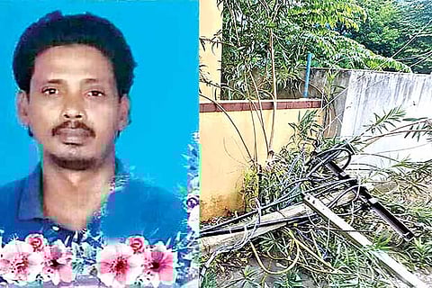 Electric pole falls, kills man in Chitlapakkam