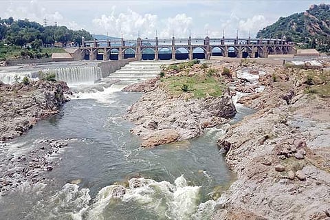Water being discharged from the Stanley reservoir at Mettur&nbsp;