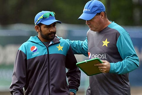 Pakistan captain Sarfaraz Ahmed and Mickey Arthur