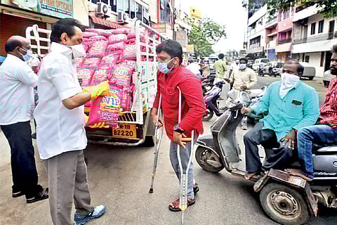 DMK president and Opposition Leader MK Stalin, along with party MLA Ma Subramanian