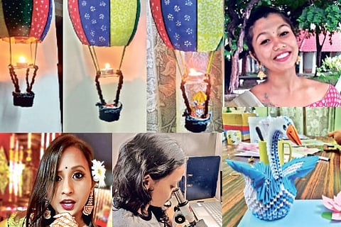 Solita Deb, Tasneem Kathawala, Niharika Leonie Joy and her origami creations