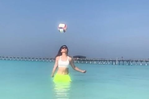 Urvashi Rautela defines beach volleyball: Invented by men, perfected by women