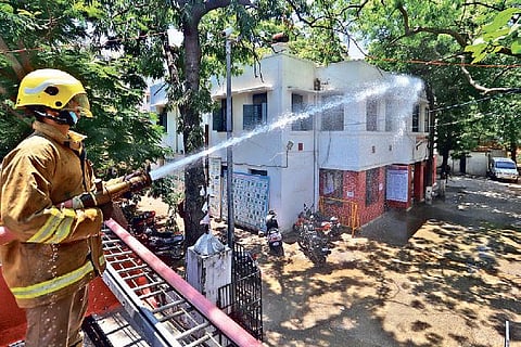 As of now the civic body is handling the disinfection process in all areas coming under Corporation