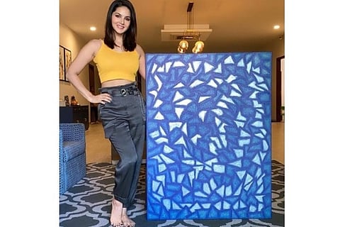 Sunny Leone finishes 'lockdown piece of art'