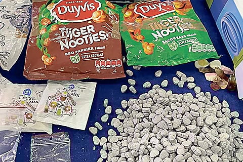 The drugs that were recovered from two parcels on Wednesday